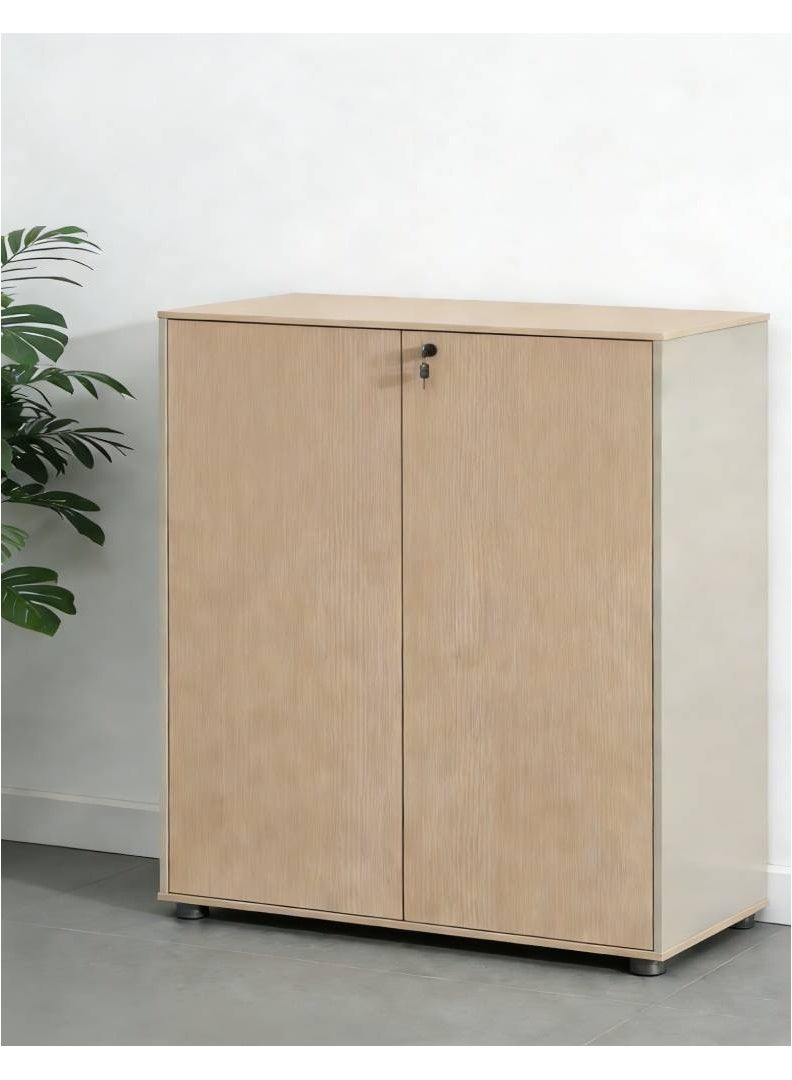 أدين خزانة ملفات مكتبية مع قفل، خزانة تخزين مستندات وأرشيف بمقاس 80×40×126 سم - Image 2